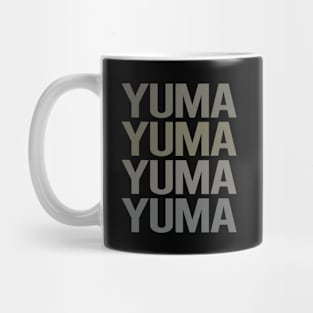 Gray Text Art Yuma Mug